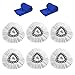 Anslyqa, 6 pezzi di ricambio per mocio in microfibra per EasyWring Spin Mop a 360°, include 2 panni per la pulizia (triangolo, bianco)