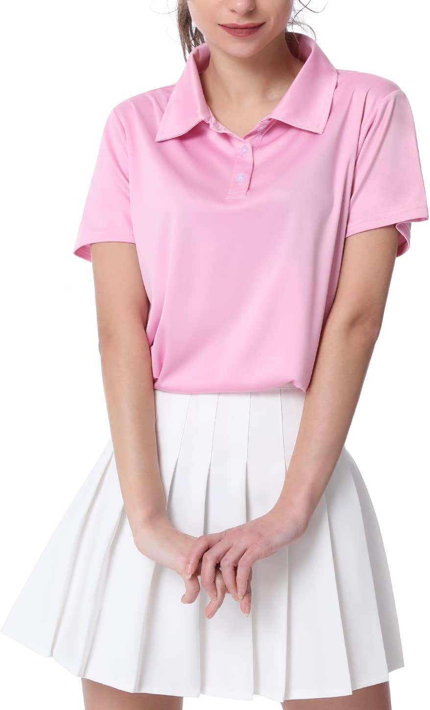 3-Pack Women's Short-Sleeve Sport Polo Shirts Quick Dry Moisture-Wicking Activewear Polos Tops for Work - Image 2