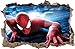 Wall Graphics Pegatinas de Pared Agujero en la Pared Spiderman Adhesivo Decorativo de Pared 57 (XXL - 115 x 75 cm)