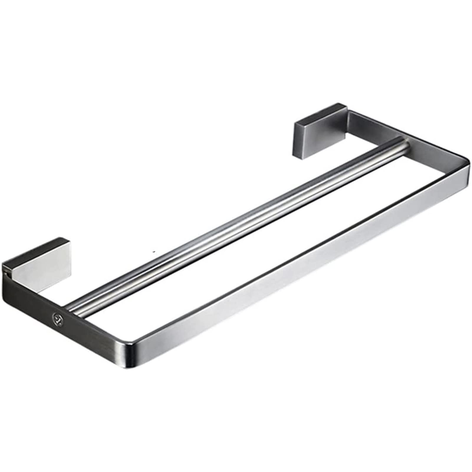 Toallero doble de acero inoxidable cepillado grueso para pared