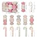 12Pcs Candy Land Christmas Decorations, Candy Cane Lollipop Ornaments Pastel 5.9inch Assorted Shapes Hanging Ornament with Ribbon for Xmas Christmas Tree Holiday Home Birthday Party Wedding Supplies