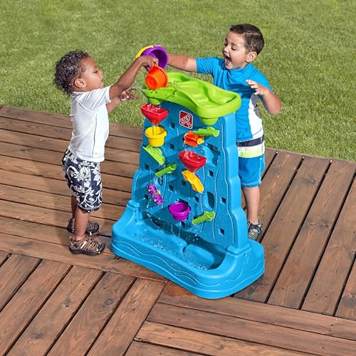 Step2 Waterfall Discovery Wall, Kids Double-Sided Water and Sand Activity Sensory Table, Summer Outdoor Toys, 13 Piece Toy Accessories, For Toddlers 1.5+ Years Old - image 3