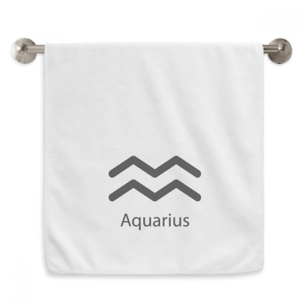 Serviette Verseau constellation blanche idée cadeau anniversaire janvier février