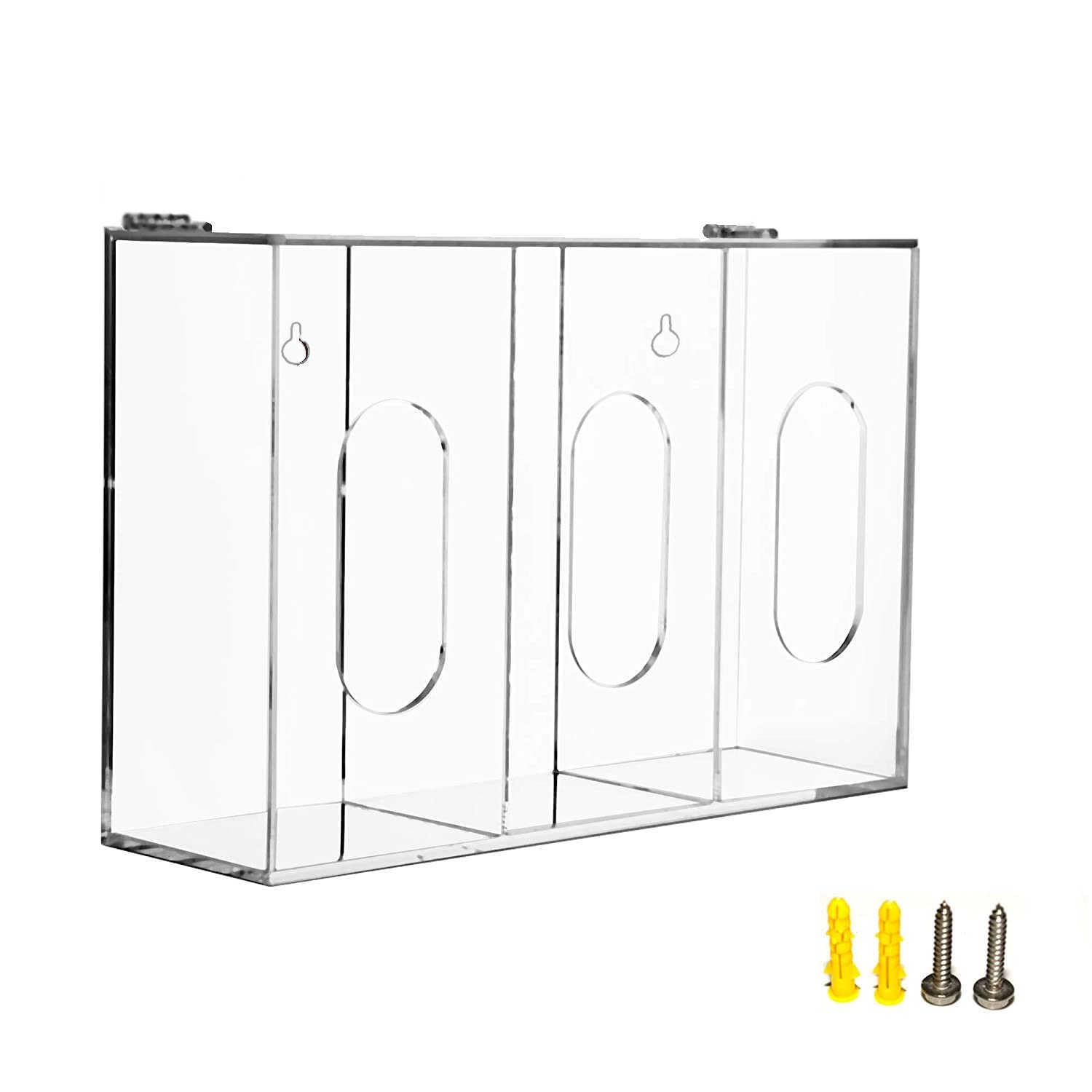 Elegant Creations Triple Hygiene Dispenser Station with a Lid - 3 Compartments.