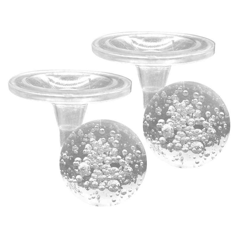 BESPORTBLE 2 Stück Eisgesprungene Kristallkugel Wasserbrunnen, Dekorative Glaskugel Ornamente Wasserbrunnen Feng Shui Kugel Kristallglaskugel Mit Ständer Als Heimbüro Dekoration, 4 * 5cm