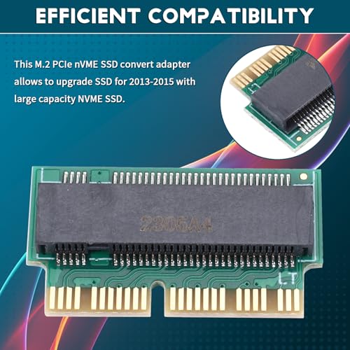 Chaksy �A�b�v�O���[�h���ꂽ Air Pro Retina Mid 2013-2017�p�AM.2 NVME SSD�ϊ��A�_�v�^�[�AAHCI SSD�A�b�v�O���[�h�L�b�g