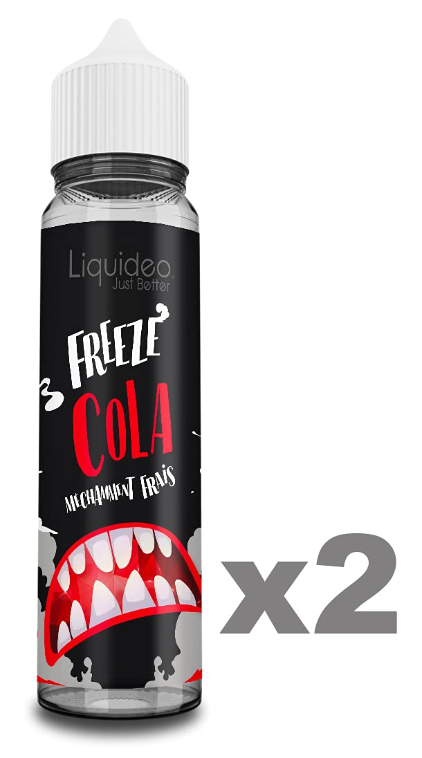 Lot de 2 fioles de e-liquide Freeze Cola 50ml - Liquideo