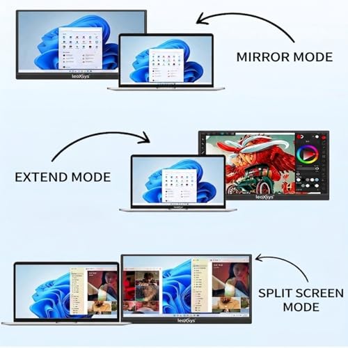 Image of 15.6 Inch Wireless Portable Monitor,Full HD 1080P IPS Display,Screen Mirroring via WiFi (Miracast /AirPlay), HDMI /Type-C Support,Compatible with Laptop,Android,iPhone,Mac,PS5 | 1 Year Warranty