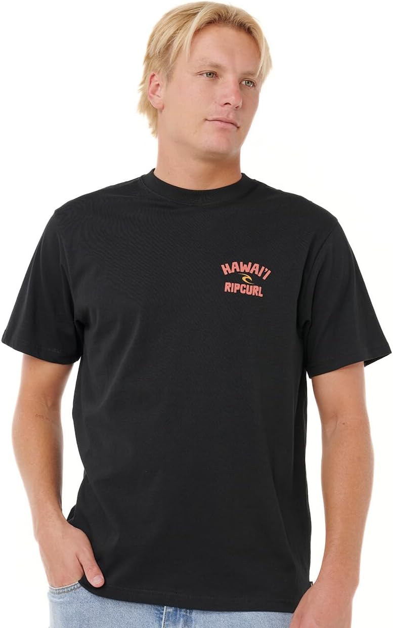 Rip Curl Men's Destinations Short Sleeve Crew Neck T-Shirt, Relaxed Fit