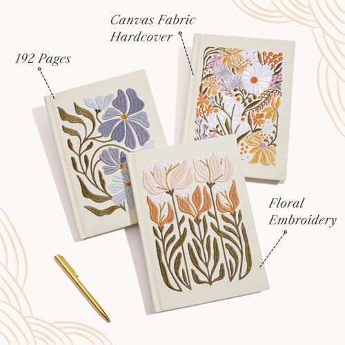 Diario de tela bordado Lady Jayne con diseño floral exclusivo de alta gama 3