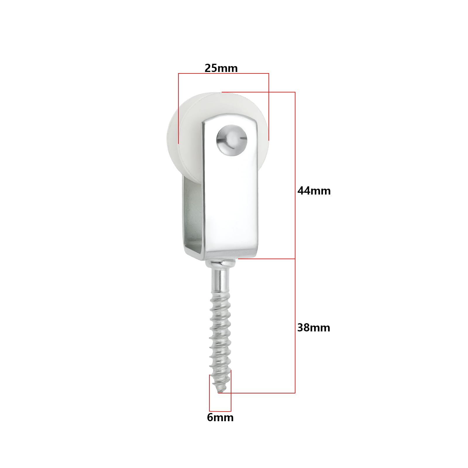 Create idea 10 Stück 25 Mm Seilrolle aus Nylon Zum Aufhängen von Wäscheleinen für Innenterrassen Balkone Dachwände Installationen 38x6 Mm