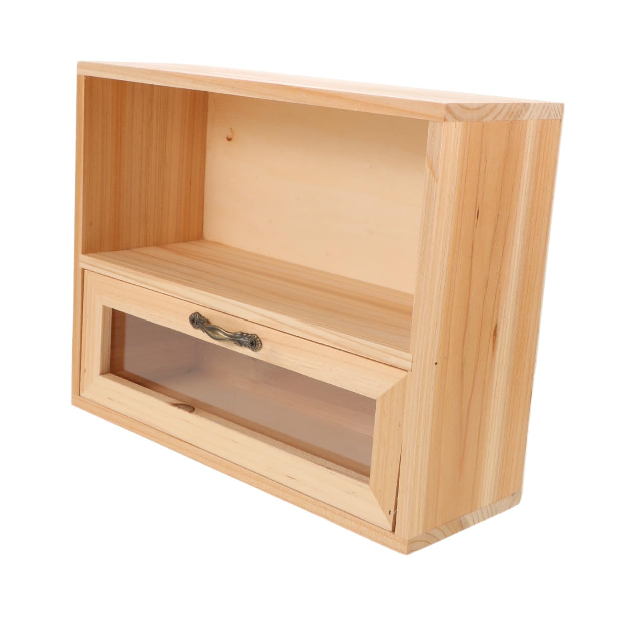 Boîte de rangement en bois brut pour vider un bureau encombré