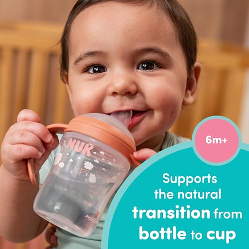 Image of NUK Perfect Match Learner Cup, 5 oz, 2 pack - Soft Spout, Easy-Grip Handles, BPA Free, Spill Proof Transition Sippy Cup