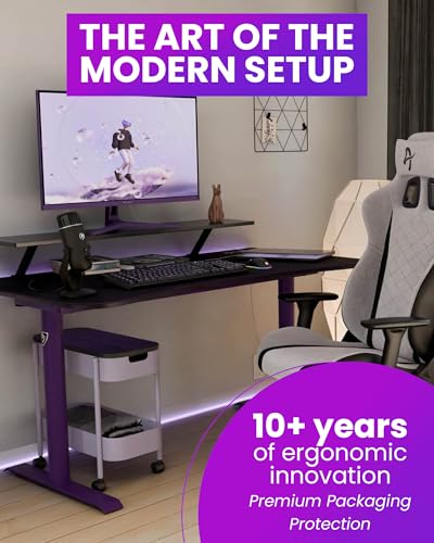 Image of Arozzi Arena Medium Gaming Desk Purple