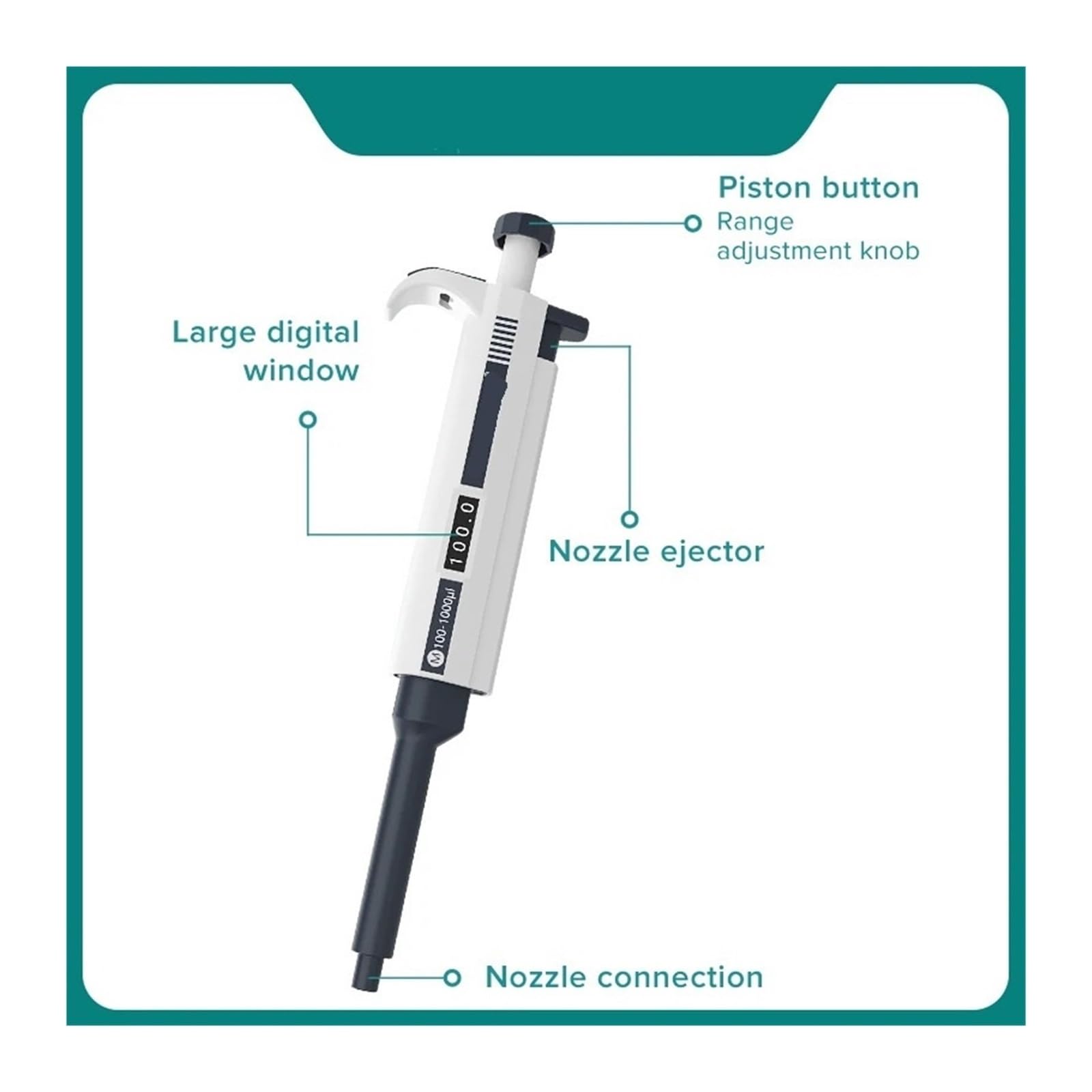 Pipeta 2 Uds Pipeta De Laboratorio Micropipeta Suministros Médicos Un Solo Canal Manual 0,1-5000ul 10ml para laboratorio(M20-200ul)