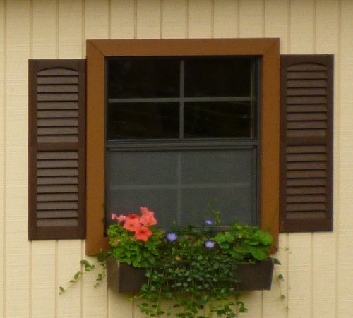 14″ w x 21″ t Brown Flush Aluminum shed Windows Tempered Glass Vertical ...