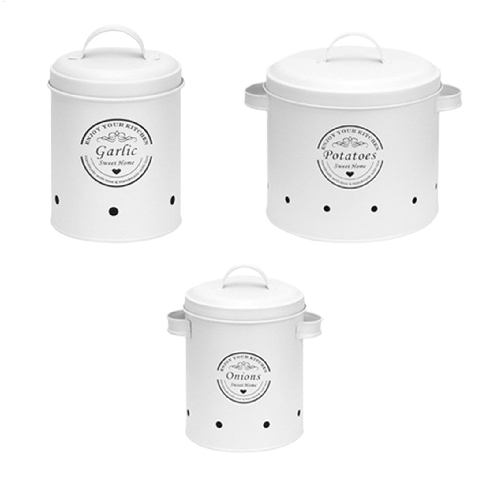 Conservazione di verdure da cucina, Conservazione di cipolle di patate | Barattoli da cucina, Pentole da cucina vintage, Pentole per verdure da cucina, Contenitori bianchi per cipolle, Barattoli di