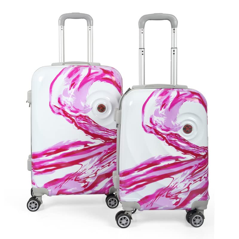 Image of Polo Class 2Pc Set Travel Luggage Trolley Bag (20 /28 inch) - Pink