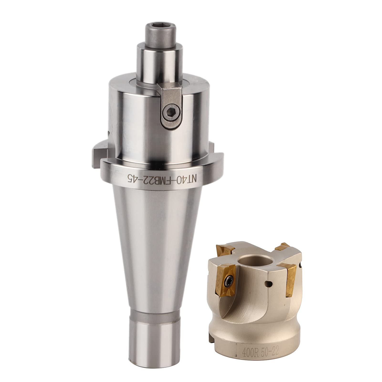 Fresa de extremo indexable NT40-FMB22 Porta mandril de boquilla BAP400R-50-22-4T Fresa de alta precisión APMT1604 Plaquitas de carburo para fresadoras(#1)