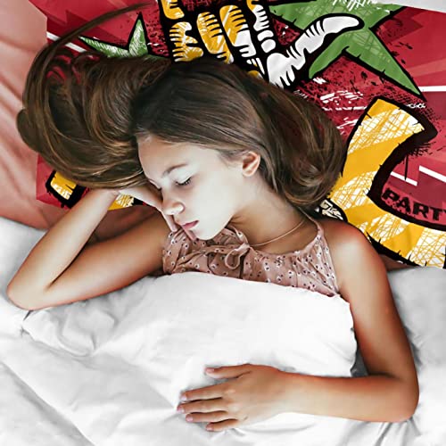 Parure de lit avec imprimé étoiles et rock pour lit king size et double