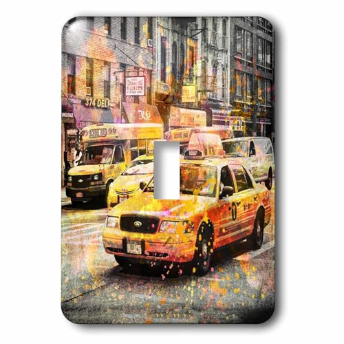 Interrupteur à bascule New York Taxi 3dRose Lsp_274709_1 décoratif mixte