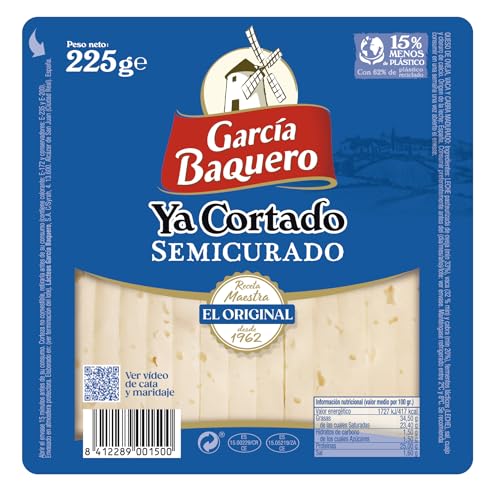 García Baquero Ya Cortado Queso Semicurado Cuña, 225g
