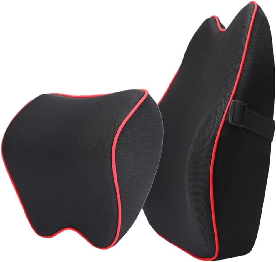 JSEIAJB Car Neck Headrest Pillow Auto Seat Support Neck Protector Automobiles Seat Neck Rest Memory Cotton Waist Cushion