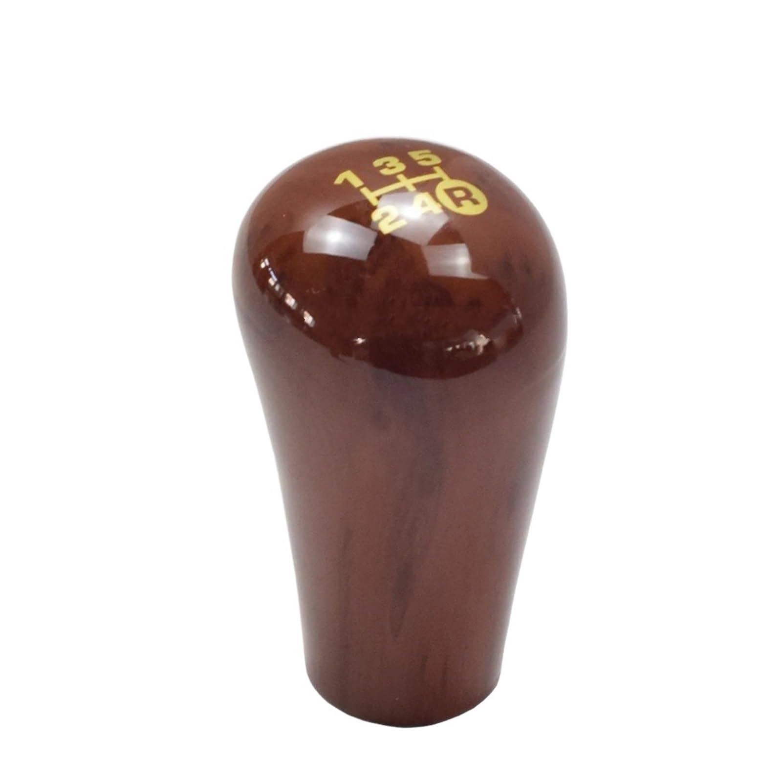 PYBYCEGNZK Car Interior Accessories for Toyota LC76 LC80 LC100 4500 4700 5 Speed Car Gear Shift Knob Lever Shifter Stick Handball(Yellow Peach Wood-5R)