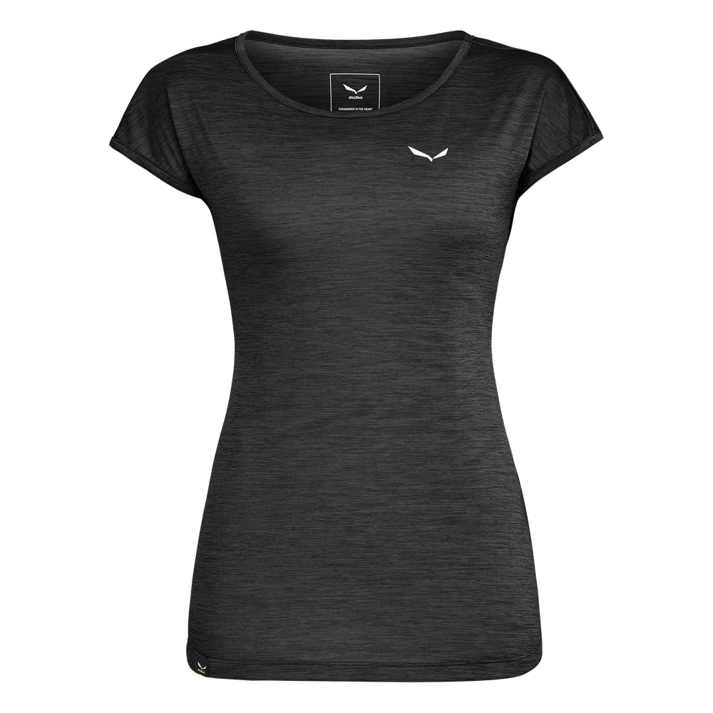 Salewa Puez Melange Dry W T-Shirt, Black Out Melange, XL, Female