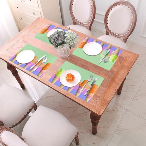 Set de table arc-en-ciel pour décorer la cuisine intérieure et extérieure