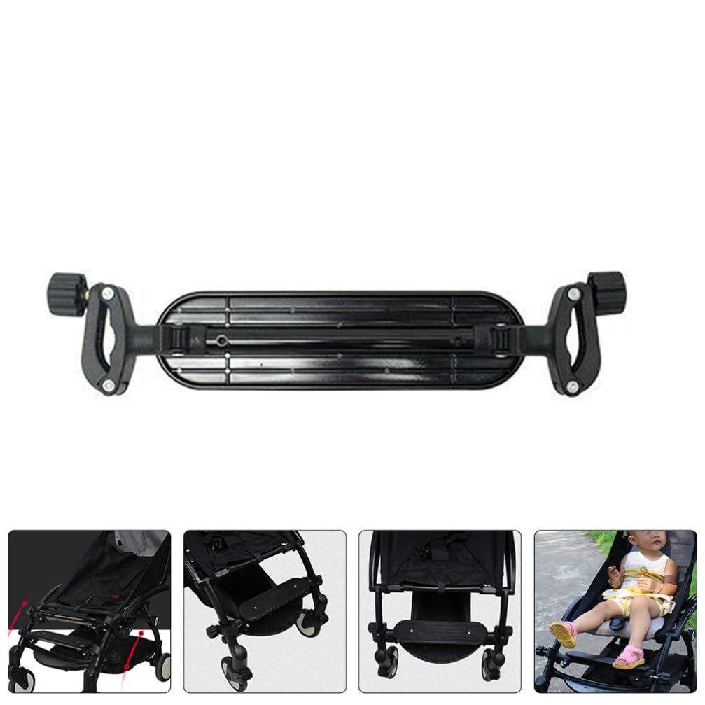 Rallonge de Marchepied pour Poussette Bébé Réglable en Plastique Noir