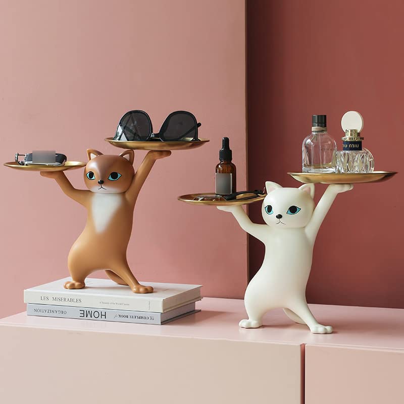 Amazon.co.jp: 玄関 鍵置き 皿を捧げる猫 かわいい シャム猫 キー収納