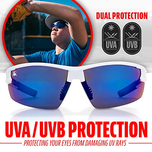 Image of Franklin Sports Baseball + Softball Sunglasses - Men's + Women's Sports Sunglasses - Flip Up Shades + Non Flip Glasses