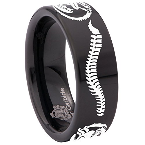 Tungsten Carbide Xenomorph Alien Ring Wedding Band Anniversary Ring for Men and Women 8mm2