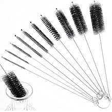 LOVEINUSA Straw Cleaner Brush, 10 Pieces 8.2 Inch Bottle Brush, Nylon Tube Brushes Kit for Reusable Drinking Straws, Sippy Cup, Tumbler, Water Bottle