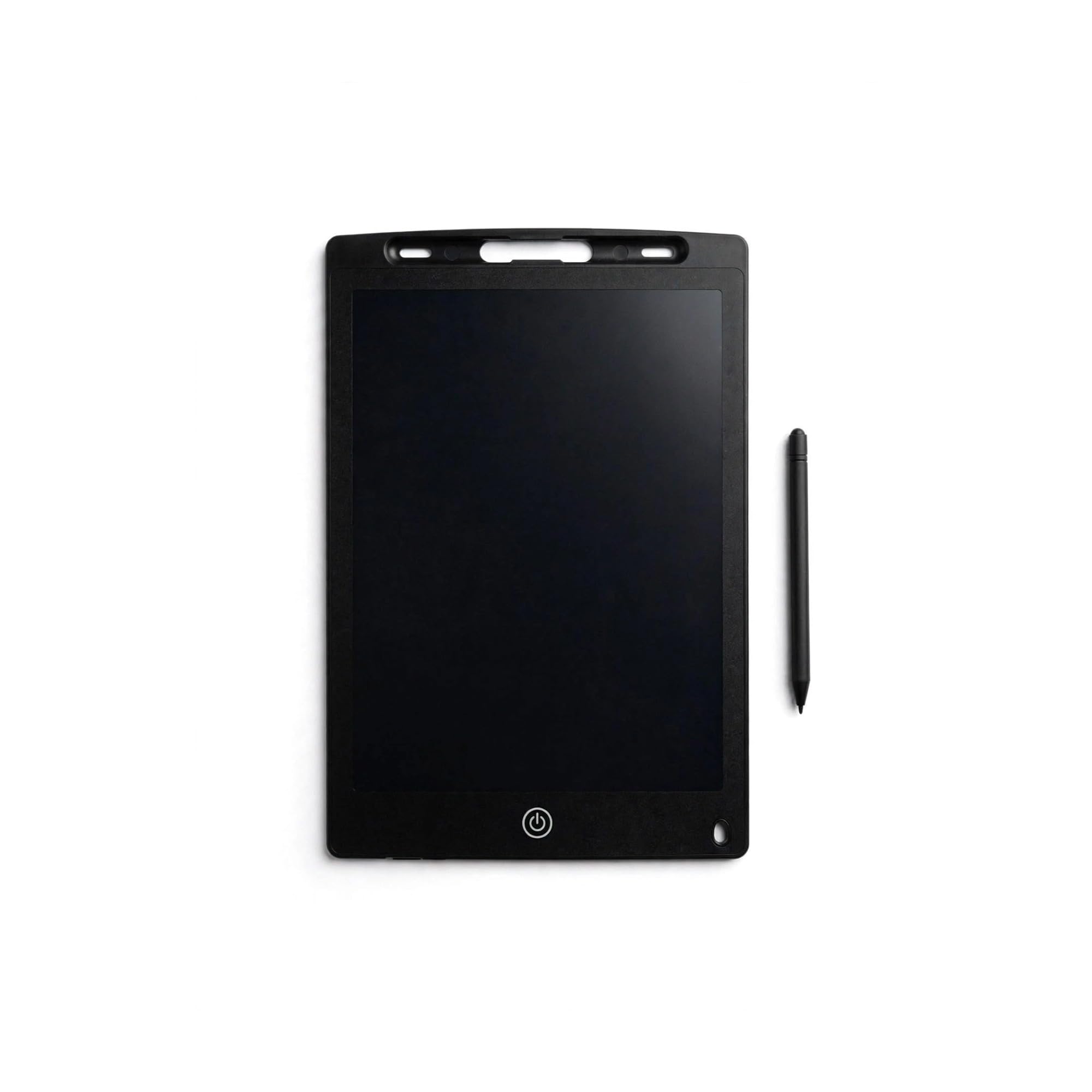 lcd writing tablet 12 inch, black, rainbow color display | one-touch erase, eye-safe no blue light, reusable 100,000+ times, lightweight 0.2 kg, kids study board