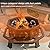Panovue 32 inch Fire Pit for Outside, Heavy Duty Wood Burning Fire Pits with Fire Poker, Outdoor Octagonal Firepit for Camping, Yard, Patio