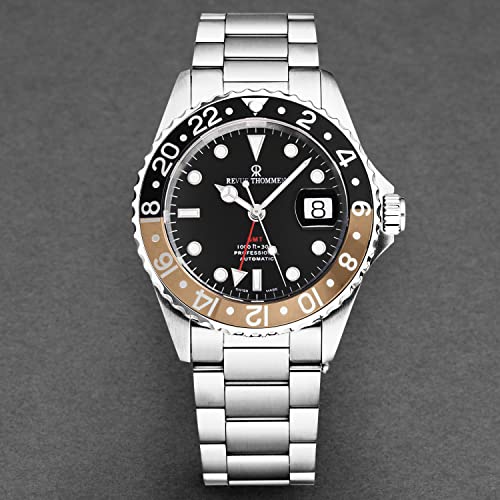 Men's 'Diver' Black Dial Black and Beige Bezel GMT Automatic Watch 17572.21324