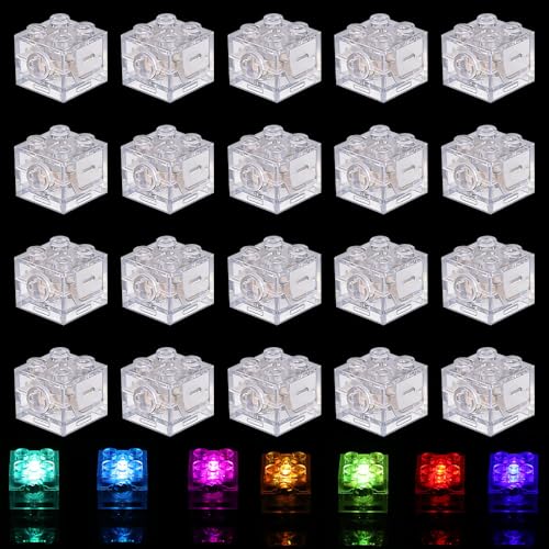 Creatività fai da te: i mattoncini luminosi trasparenti possono diffondere la luce in modo ottimale, sono adatti per decorare auto, edifici o altre collezioni, aumentando così l'effetto visivo dell'opera