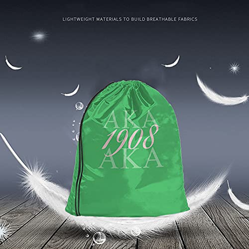 AKA 1908 Drawstring Bags Backpack Bag As Known As Abbreviation Cool Design Art Hip Hop Style Green Pink Color Abstract Sport Gym Sack Drawstring Bag String Bag Yoga Bag for Men Women2