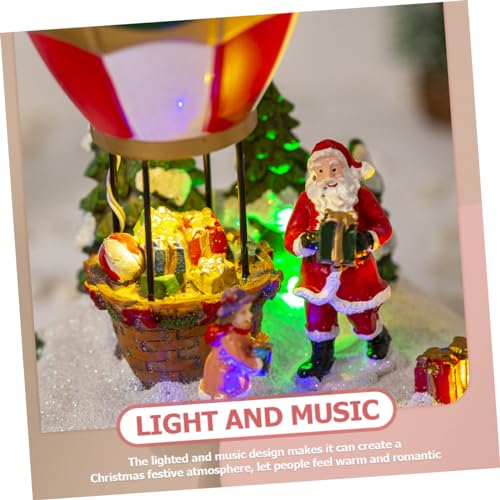 Décoration de table Noël : montgolfière lumineuse pour centre de table féerique - 4
