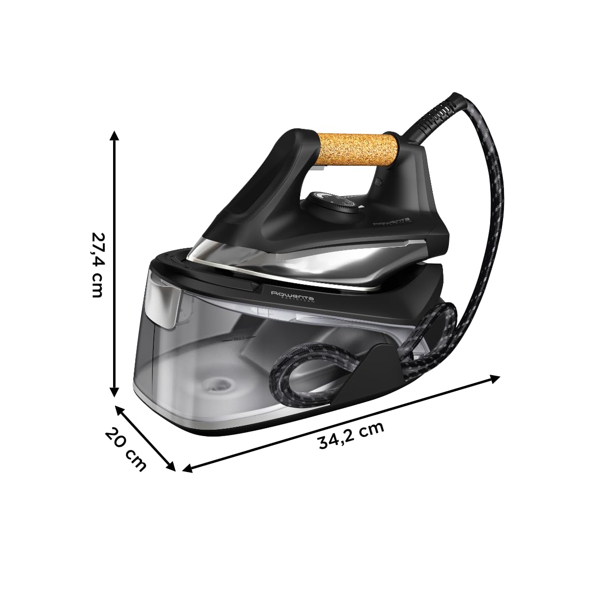 Rowenta Easy Steam Ferro da Stiro con Generatore di Vapore, Colpo di Vapore 210 g/min, 1,4 L, Stiratura Veloce e Efficiente VR7361
