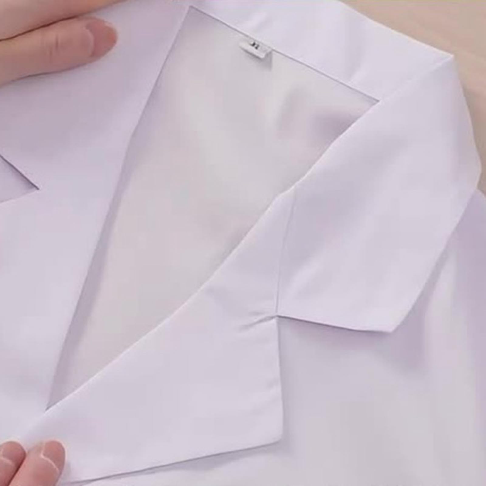 Generisch Blouse de laboratoire pour hommes et femmes, blouse de laboratoire blanche à manches longues pour étudiants, médecins beauté, vêtements de travail de laboratoire polyvalents