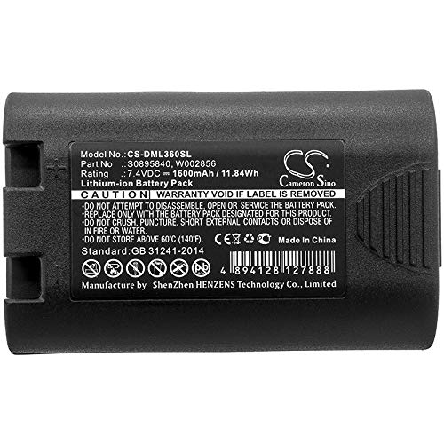 TECHTEK Batteria 1600mAh compatibile con [DYMO] LabelManager 360D, LabelManager 420P, LM360D, LM420P, R5200, Rhino 4200, Rhino 420P, 5200, LM 360D, per [3M] PL200 sostituisce 1759398, FBA