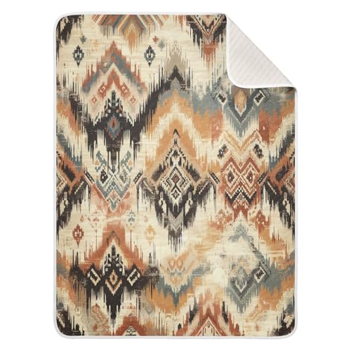 Burbuja Ethnic Pattern Baby Blanket for Boys Girls, Nursery Soft Warm Swaddling Receiving Baby Blankets, 30x40 in Toddler Blanket