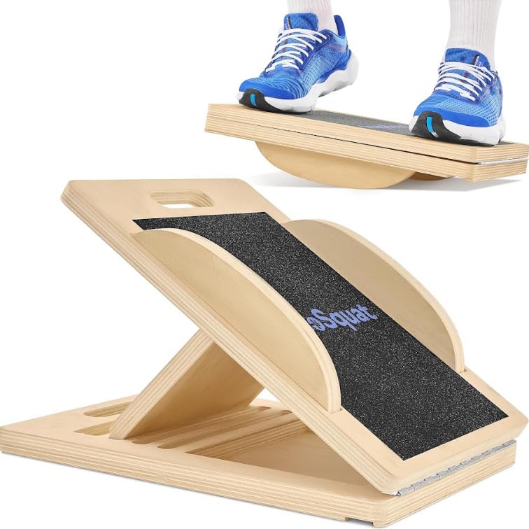 Tavola inclinata che si trasforma in Balance Board – Barella per polpacci e tavola oscillante per un efficace stretching e squat del polpaccio