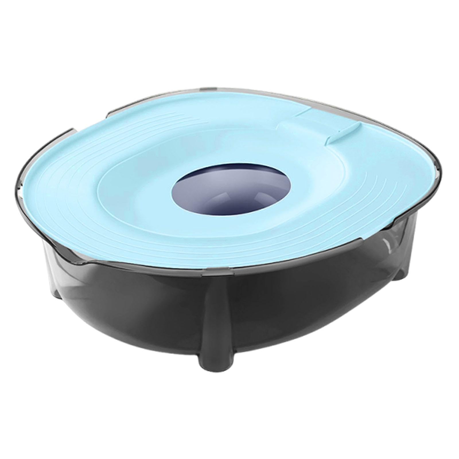 MagiDeal Cat Toilet Training Kit - Reusable Pet Toilet Training System, Washable Litter Box Accessory for Cats, Versatile Home Training Tool for Kittens & Adult Cats, Bkue