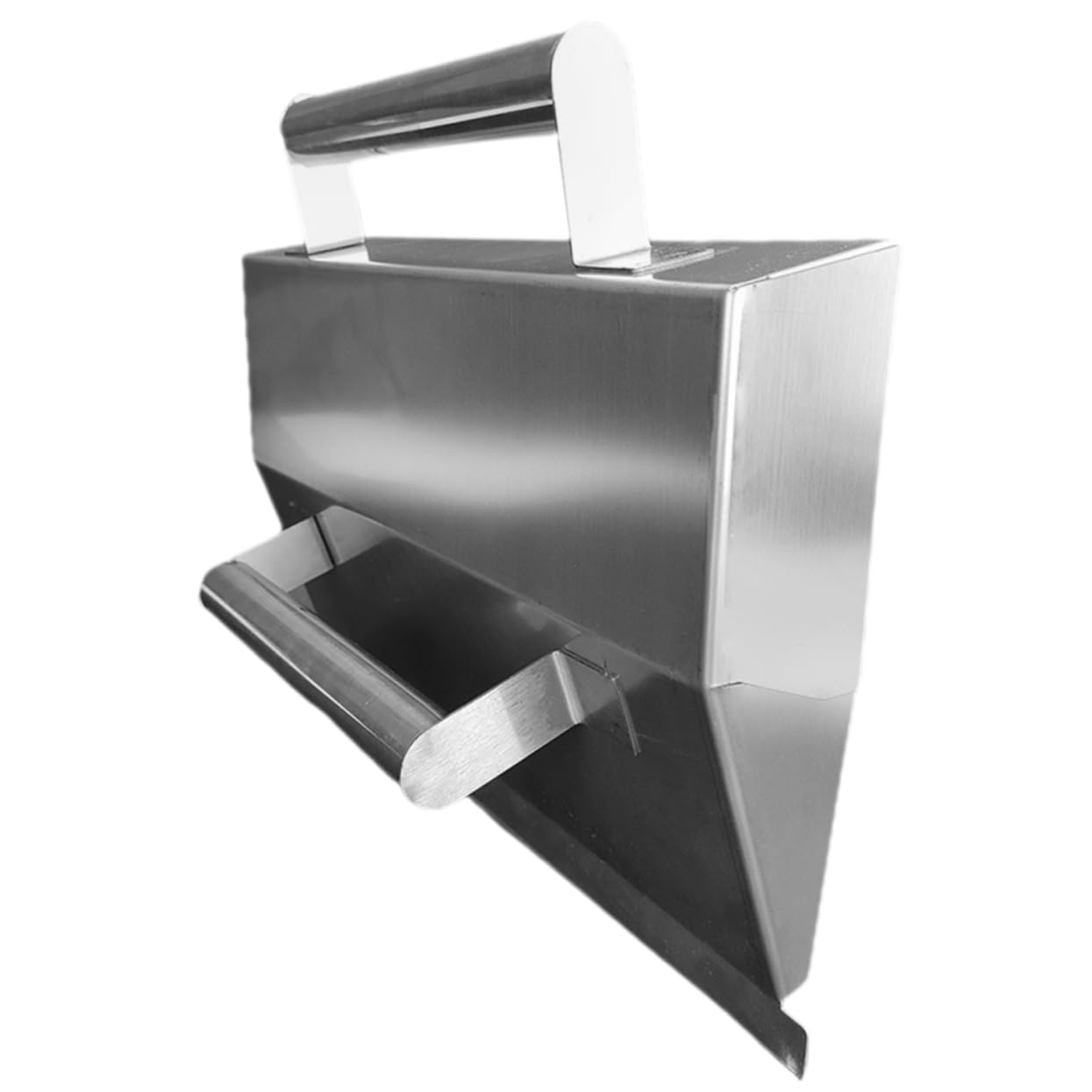 Cazzuola per Finitura Calcestruzzo in Acciaio Inox Argento | Forma Unica, Presa Comoda, Alta Robustezza, per Lisciare Pareti e Lavori di Finitura Uso Ripetuto
