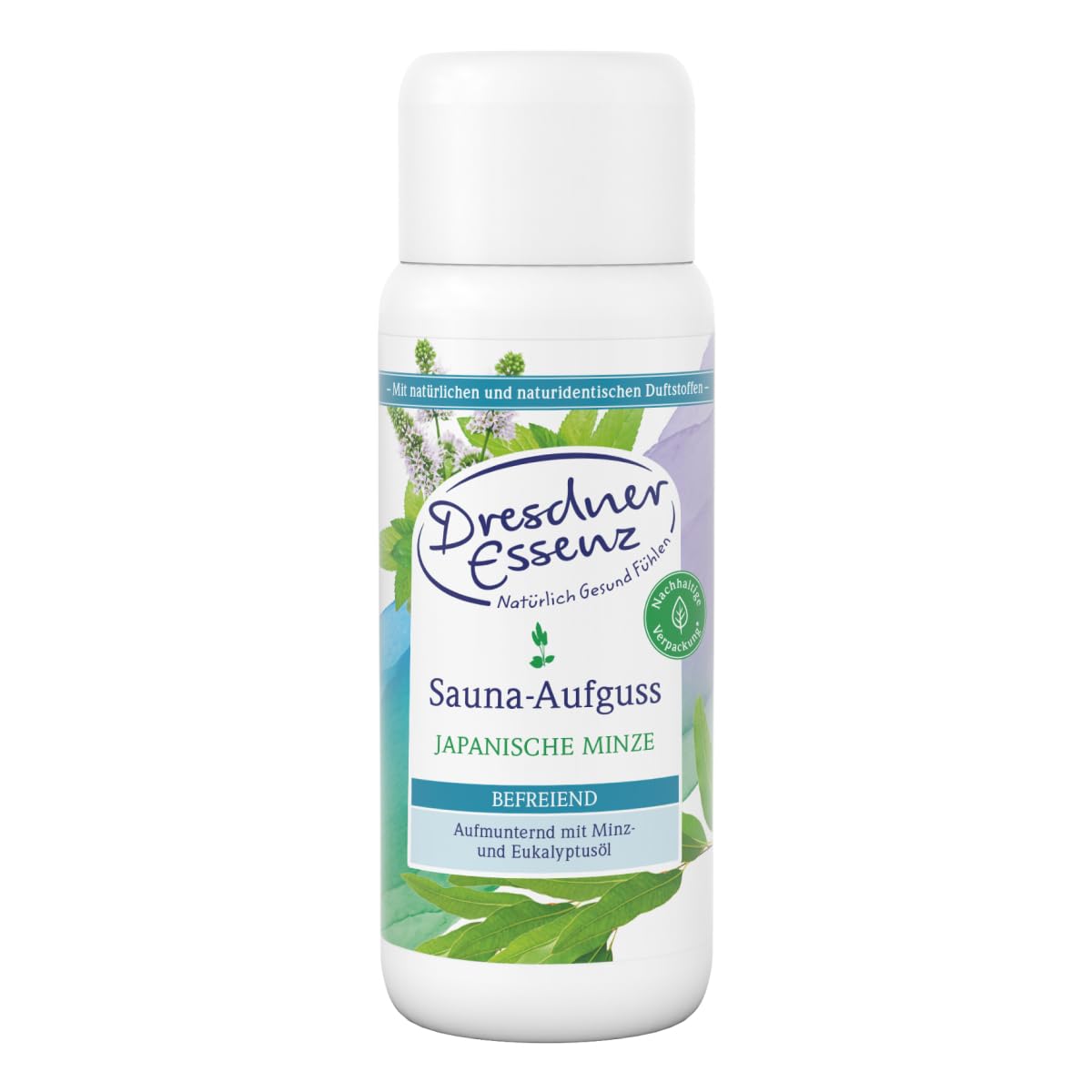 Dresdner Essenz Infusion de menthe japonaise pour sauna avec des parfums naturels et identiques à la nature | Libérant et réconfortant avec de l'huile de menthe et d'eucalyptus | 250 ml