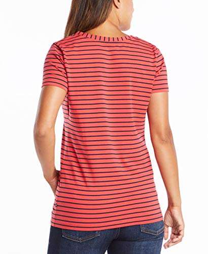 Nautica-Womens-Easy-Comfort-V-Neck-Striped-Supersoft-Stretch-Cotton-T-Shirt